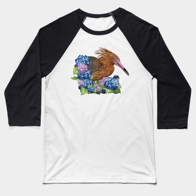 Reddish Egret Baseball T-Shirt by obscurite